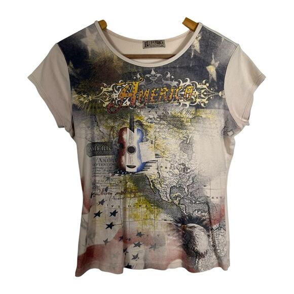 Y2K Graphic Bejeweled T-Shirt Size Large - Picture 3 of 9